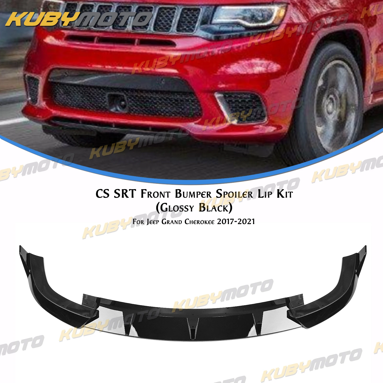 

Car Front Spoiler Lip Lower Splitter CS For Jeep Grand Cherokee SRT 2017-2021