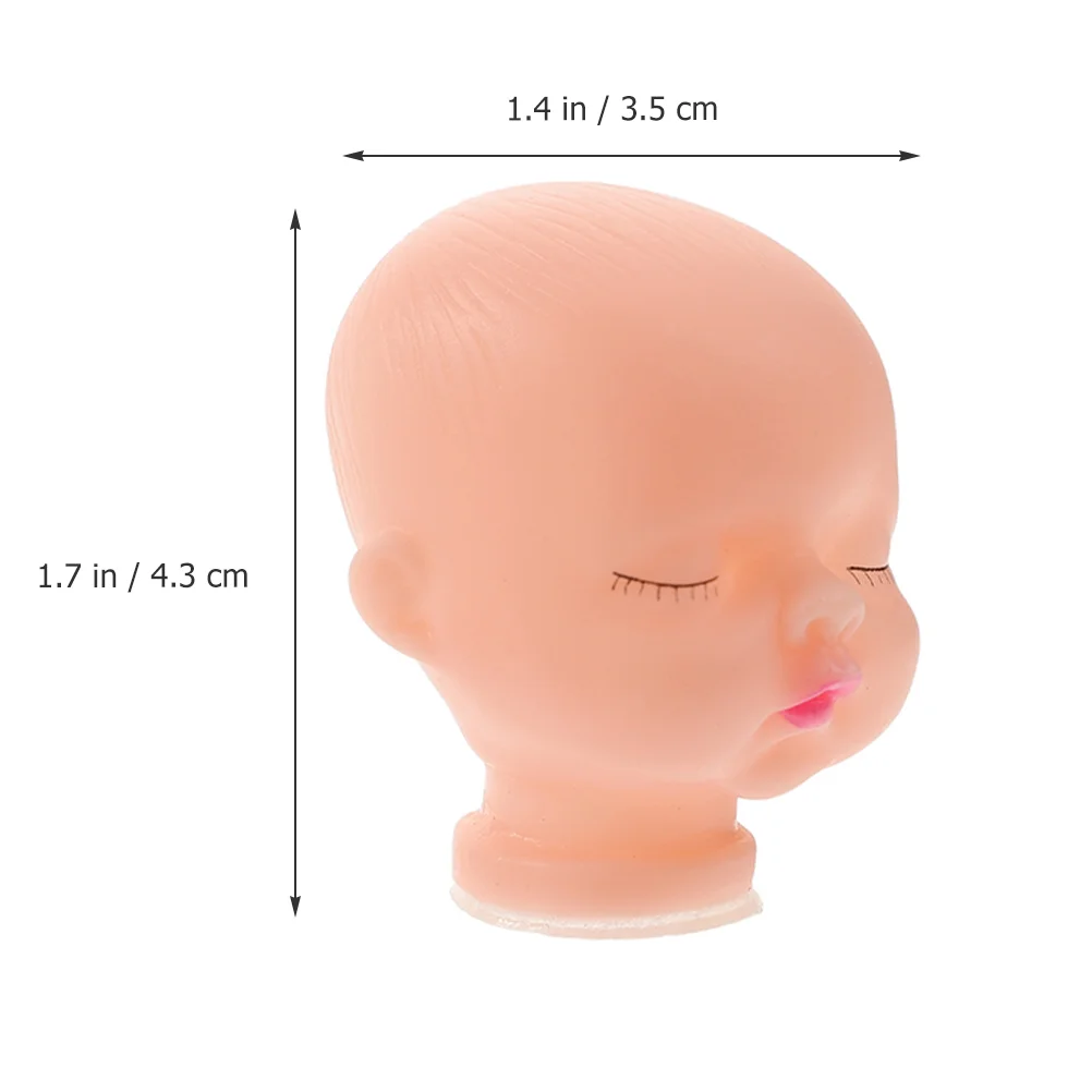 20 Pcs Vinyl Head Safe Heads Small Decor Accessory Human Body Children's Baby Keychain DIY 1 6 Scale Furniture House