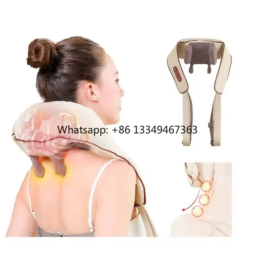 100% Original Deep Tissue Massager of Neck Kneading Shiatsu Shoulder Massager for Neck and Shoulders Body Muscle Pain