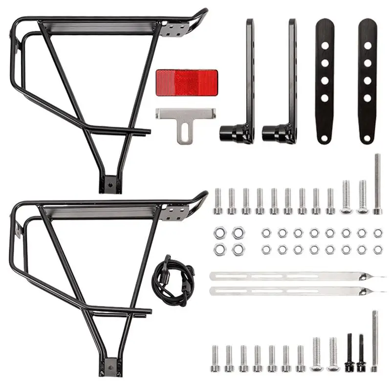 

Задняя стойка для велосипеда Задняя стойка из алюминиевого сплава Черные велосипедные багажники Износостойкая задняя стойка для велосипеда для путешествий Повседневная жизнь