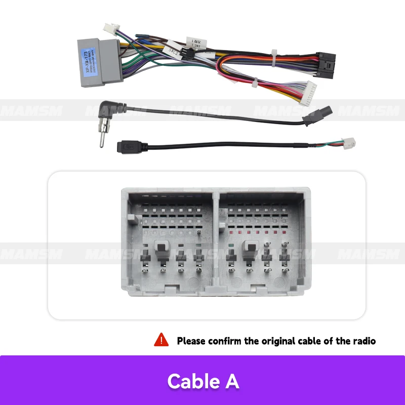MAMSM For Chevrolet Spark 2020 16pin Car Radio Wiring Harness Canbus Box Adapter Decoder Cable Coneder Power Plug GM-SS-04A