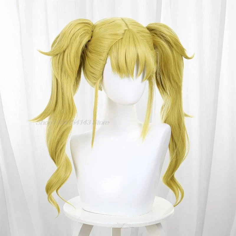 Anime Kaiju No. 8 kikoru shinomiya peruca cosplay longo loiro cabelo duplo cauda grampos de cabelo terceira divisão festa de halloween feminino meninas