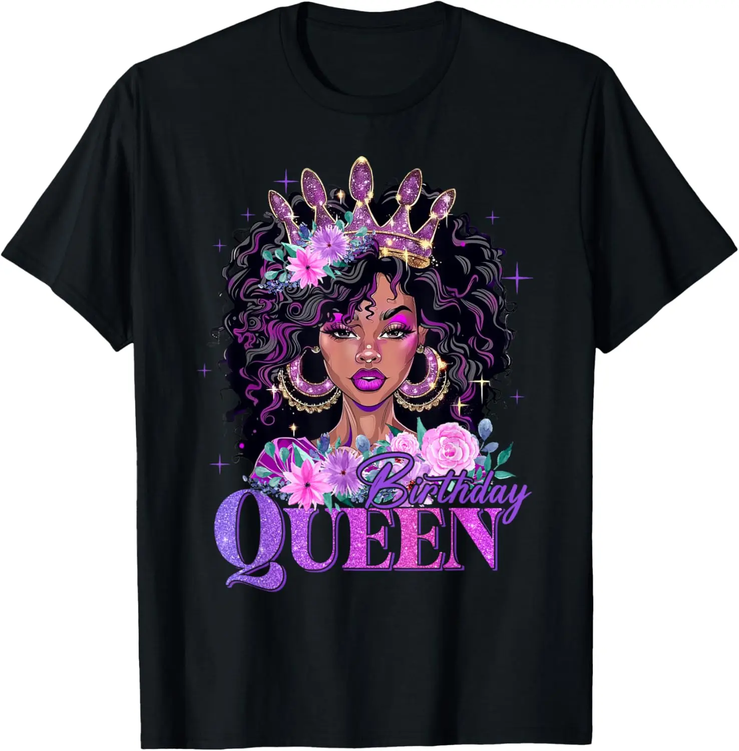 

Birthday Melanin African American Afro Girls Black Women T-Shirt