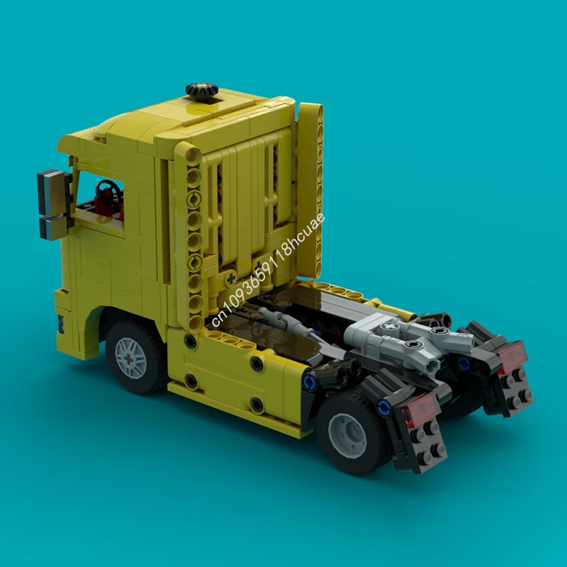 Blocs de construction de modèle technique MOC DAF XF, 497 pièces, Architecture, jouet créatif, idée éducative, brique, cadeaux de noël, anniversaire pour enfants