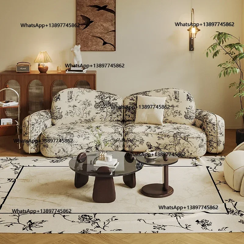 

Peiqi Curved High Quality Sofa Cream Antique Gaming Creative Aesthetics Living Room Sofas Designer Sillon Cama Balcony Furniture