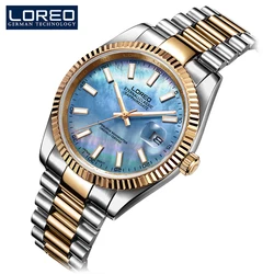 LOREO Men Watch Luminous Sapphire Clock Men's MIYOTA Automatic Mechanical Watches Top Brand Luxury 5ATM Waterproof Relogio