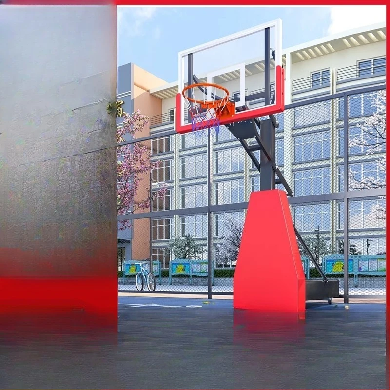 Mobile lifting basketball hoop adult home indoor basketball hoop outdoor outdoor backing basketball hoop