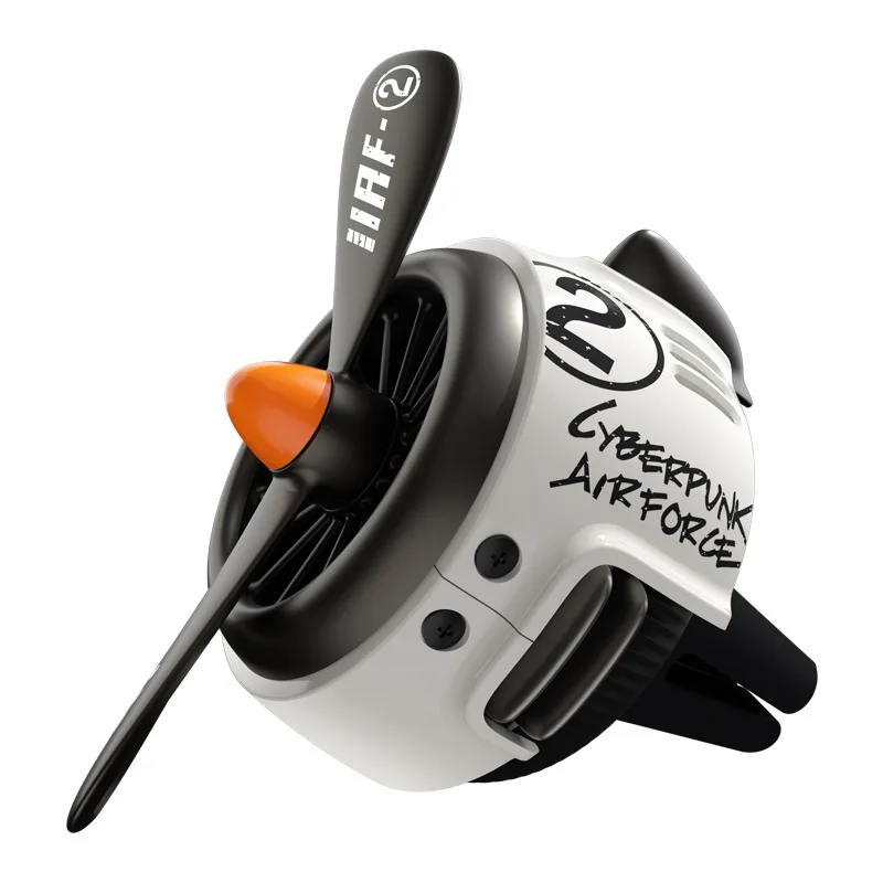 

Cyberpunk Car Air Freshener Air Force One Rotating Propeller Vent Perfume Display Fragrance Accessory Car Air Fresheners