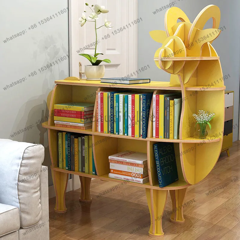 Picture book bookshelf sheep shape floor-to-ceiling storage reading storage decorative theme display shelf edge