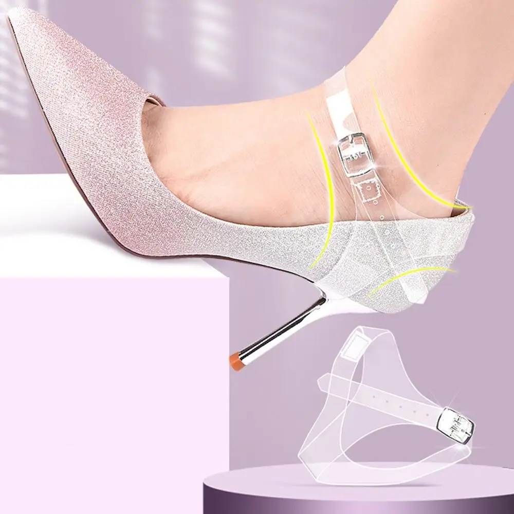 

Новые прозрачные туфли на высоком каблуке, шнурки с защитой от падения на каблуке, невидимый ремешок из ТПУ, аксессуары для обуви, женская обувь с кружевной лентой