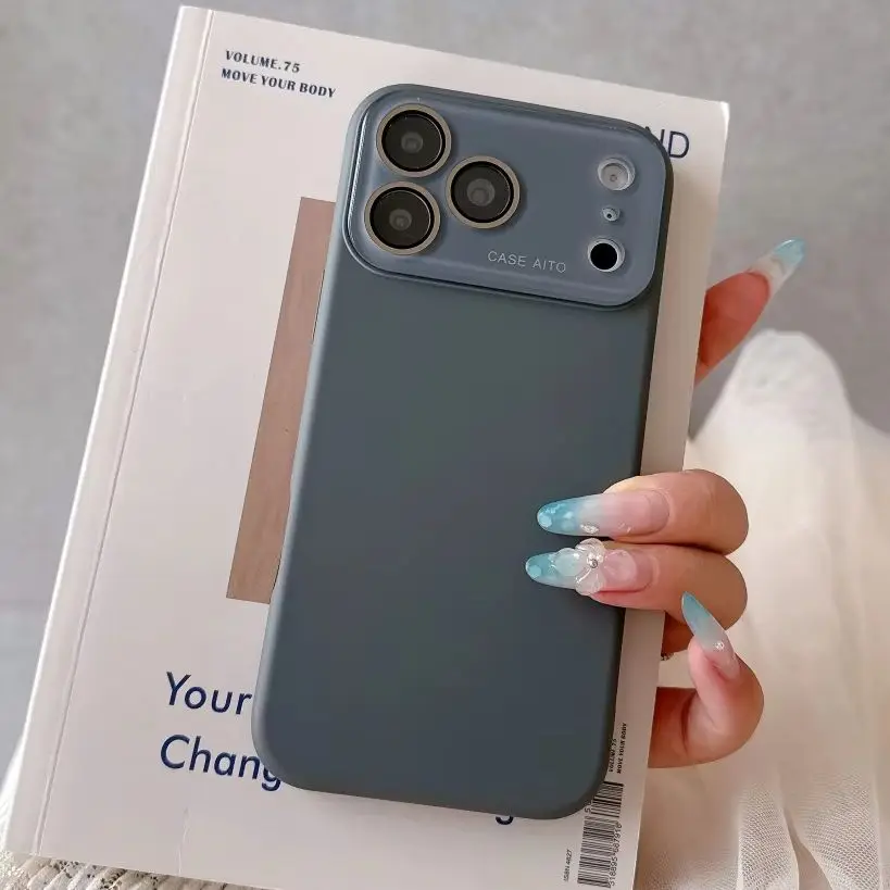 Coque de téléphone officielle en silicone liquide à grand fenêtre pour iPhone 18 17 Air 16 15 14 13 12 Pro Max, toucher lisse, antichoc