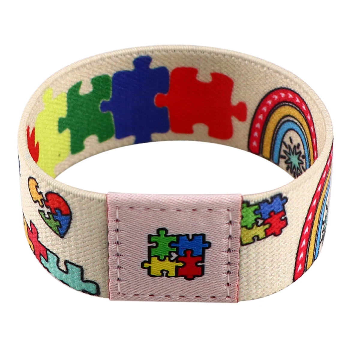 Autismus Awareness Elastisches Armband Wellen Mode Armband Für Frauen Männer Bunte Armreifen Zubehör Geburtstag Party Geschenk