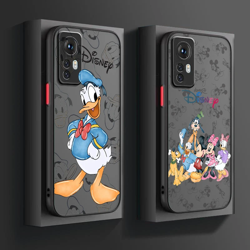 Donald Duck Cartoon For Xiaomi Mi 13 12 12S 12T 12X 11 11T 10 9T Lite Pro Ultra Frosted Translucent Hard Phone Case Fundas