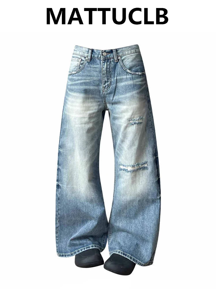 

Женские мешковатые джинсы, джинсовые брюки, широкие брюки в американском стиле ретро Y2K Harajuku, ковбойская уличная одежда в стиле гранж, хип-хоп, уличная одежда Tide, корейский