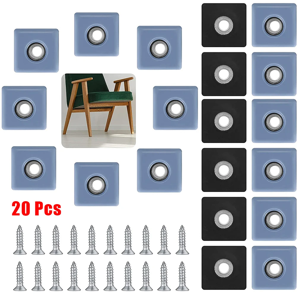 20 piezas deslizadores para mover muebles, deslizadores duros y resistentes para sofá cama, mesa, sillas, muebles pesados, almohadillas para pies, Protector de suelo