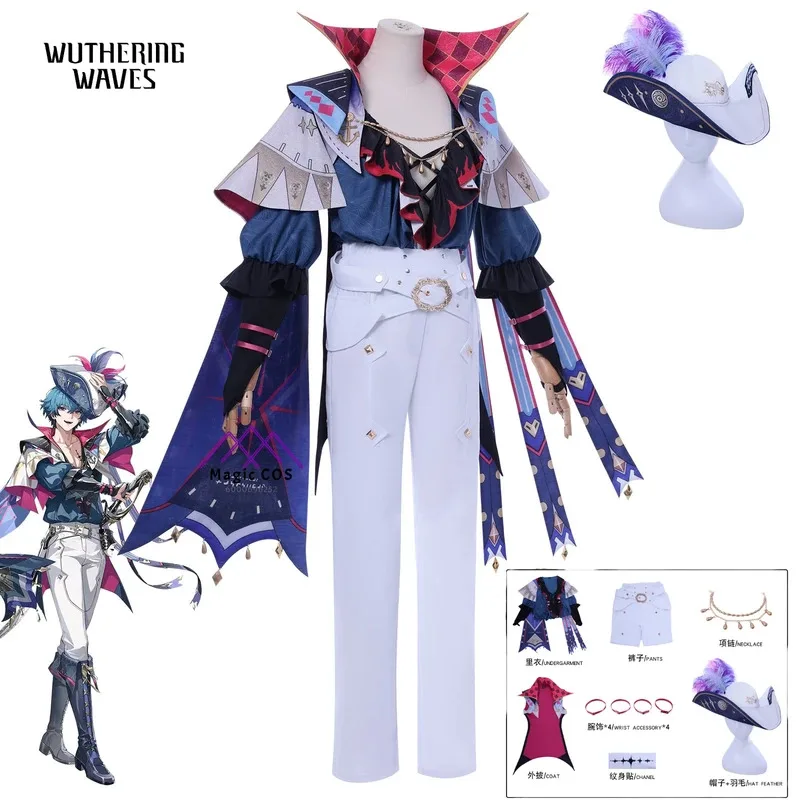 

Game Wuthering Waves Cosplay Hot Love Live Brant Role Playing Costume Anime Stage Performance Clothes for Men Comic Con Suit