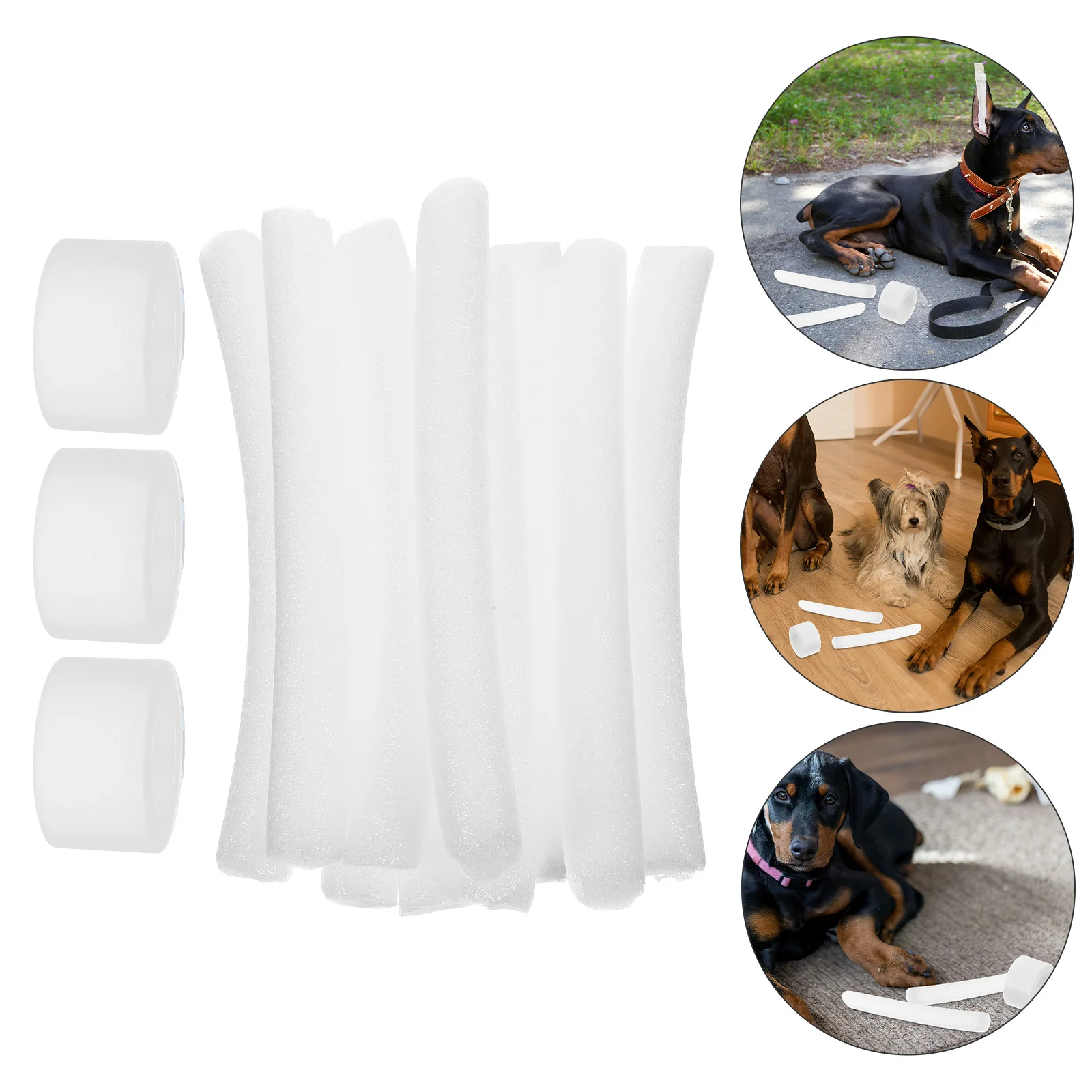 

Puppy Ear Standing Supply Soft Foam Tape Car Stickers Accessory White Adhesive Dog Fixed Rod