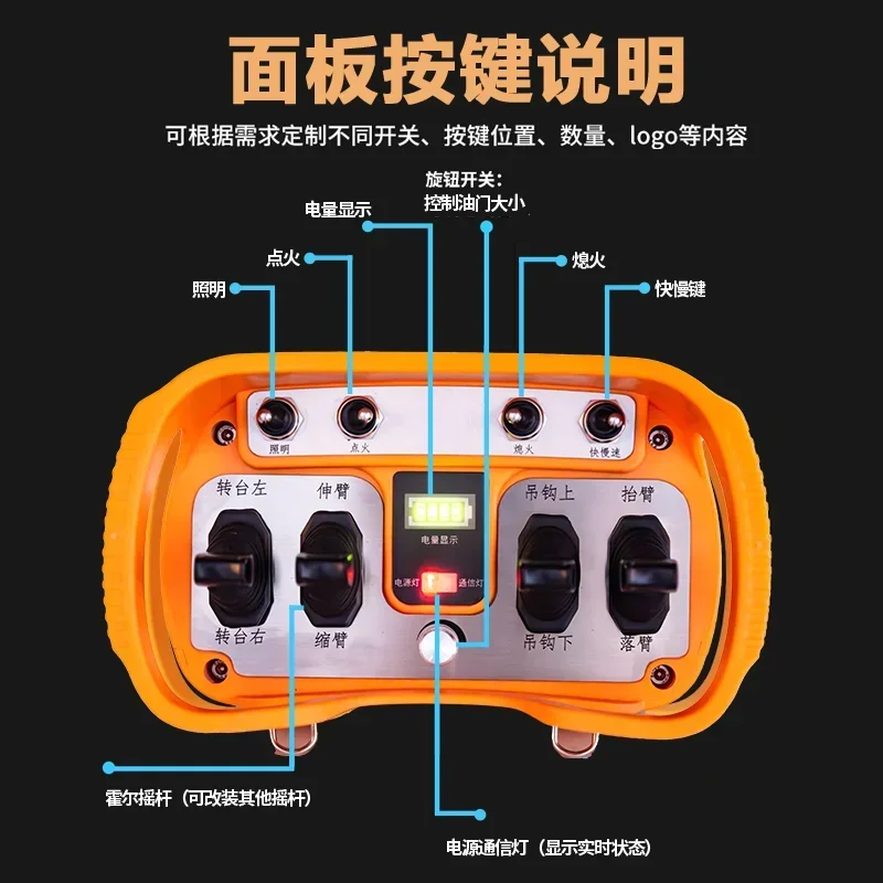 Wireless remote control modification proportional control on-board crane  knuckle arm crane remote control