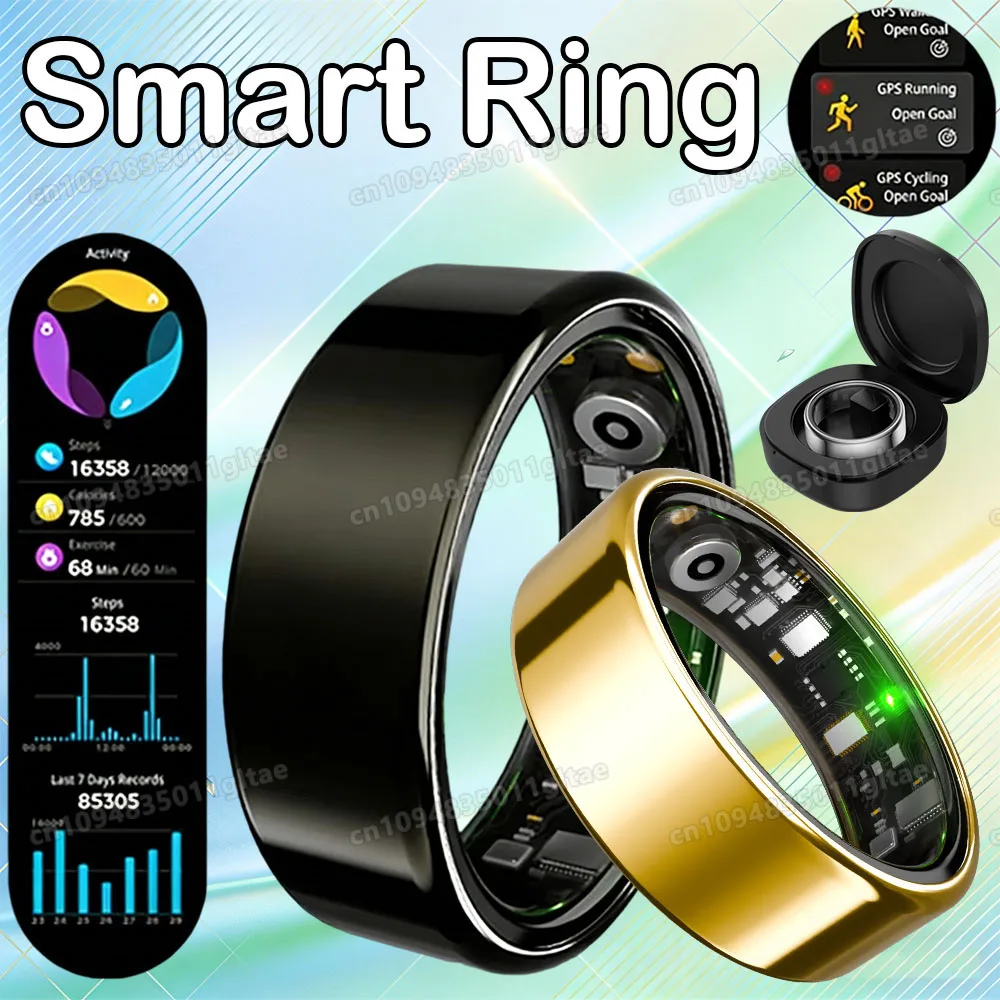 

R10 Gesture Swing Smart Ring with Charging Dock Men Women Health Sleep Heart Rate Monitoring 5ATM Waterproof Multi-sport Mode