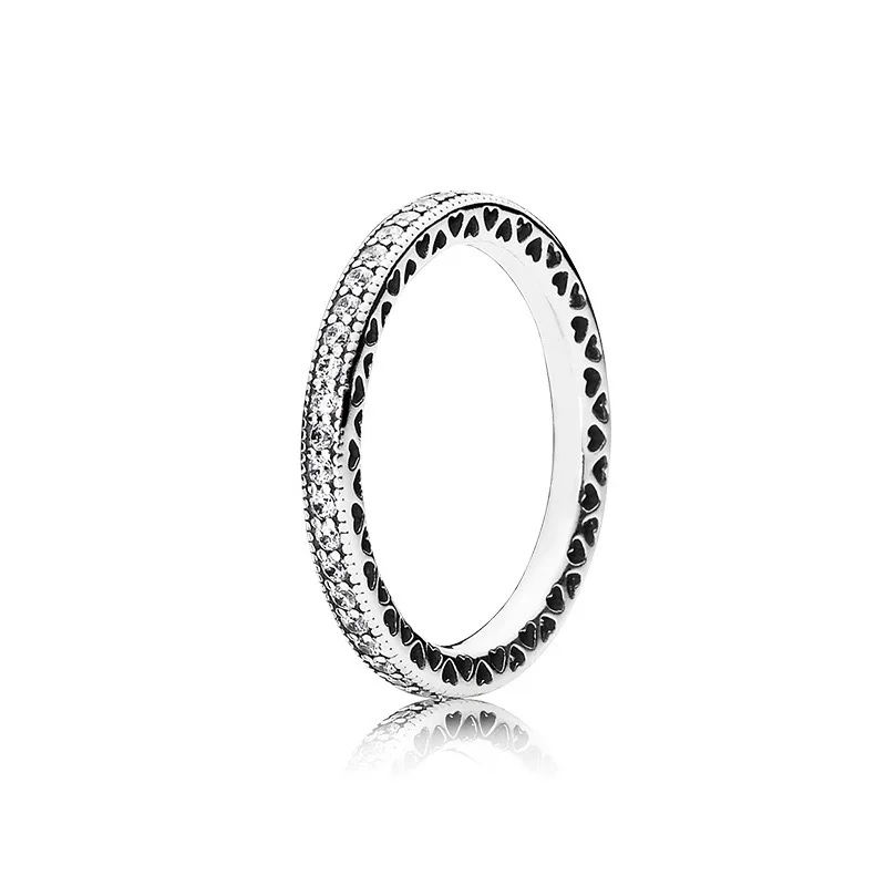 925 Sterling Silver Anéis Empilháveis para As Mulheres, Coração Infinito, Coroa Flor, Anel De Casamento Original, Presente Da Jóia, Novo