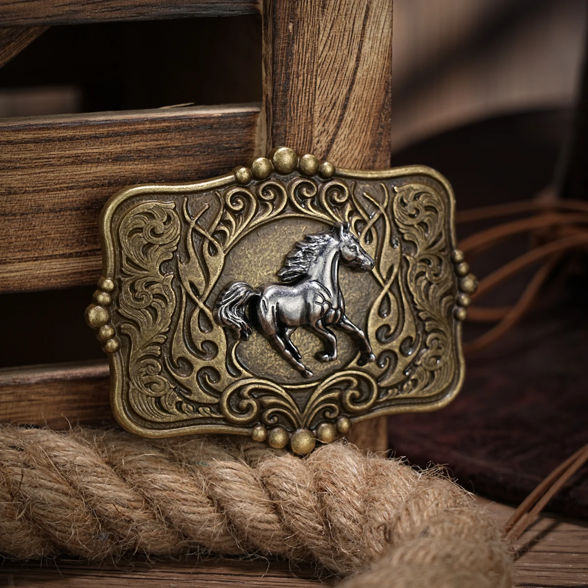 Western Belt Buckle Initial Vintage-Cowboy Rodeo Silver Large Belt Buckle for Men Women