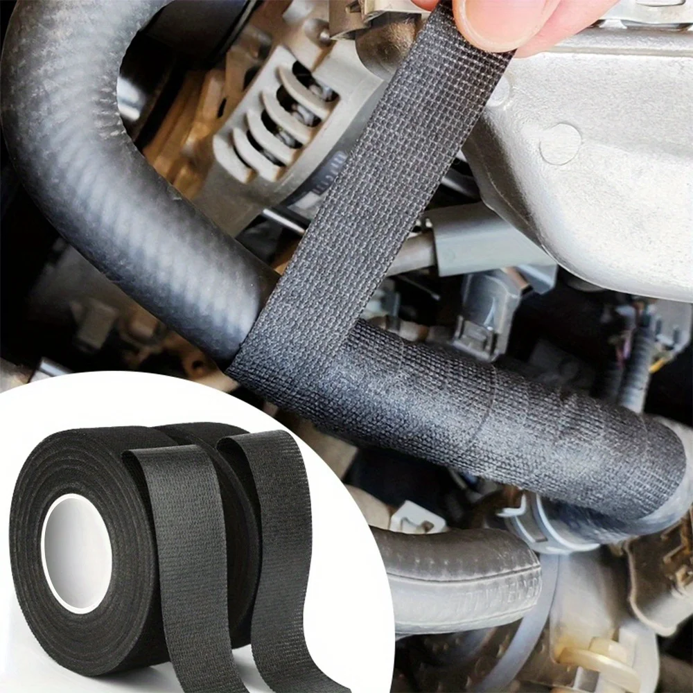 1 Roll Heat-Resistant Self-Adhesive Cable Wrap Tape, Waterproof Insulation Fabric for Automotive Wiring Harness, Cable Organize