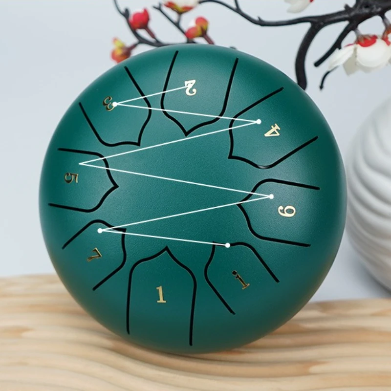 

6 Inch Tongue Drum Steel Portable Tongue Drums Meditation Yoga Relaxation Hand Pan Drum Drumstick Percussion Music Instrument