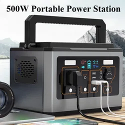 500W Portable Power Station 220V/110V solar generetor 577Wh pure sine wave LiFePO4 Outdoor Emergency Power  Campinge quipment