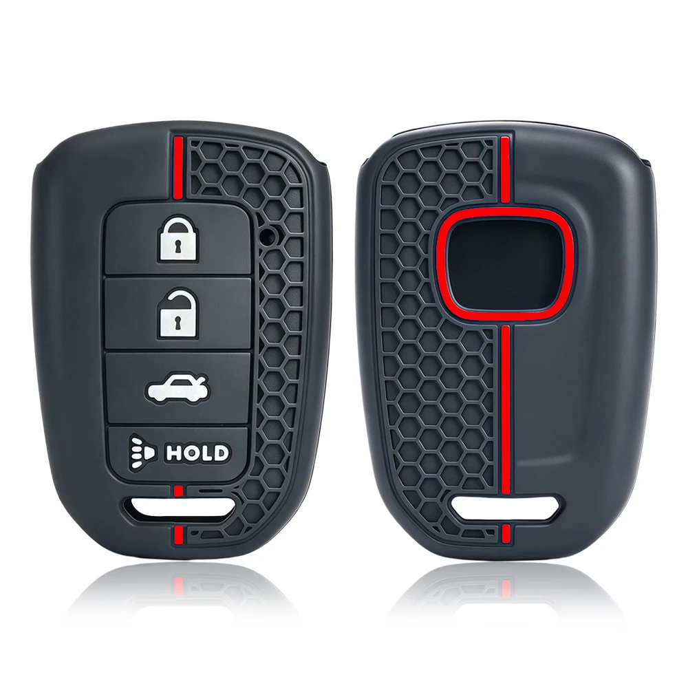 4 Buttons Silicone Remote Car Key Shell Case Cover Fob Blank For Honda GREIZ Civic City XRV Vezel