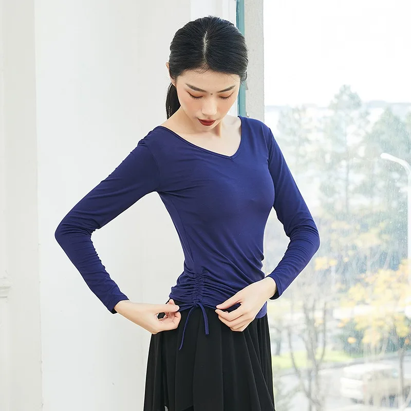 Dansoefentop voor dames, ballet- en latijns turnpakje in meerdere stijlen voor lichaamstraining