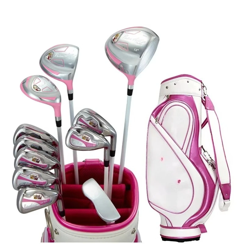 Durable 11-piece Right-hand Complete Golf Club Set for Beginners with Stand-up Bag