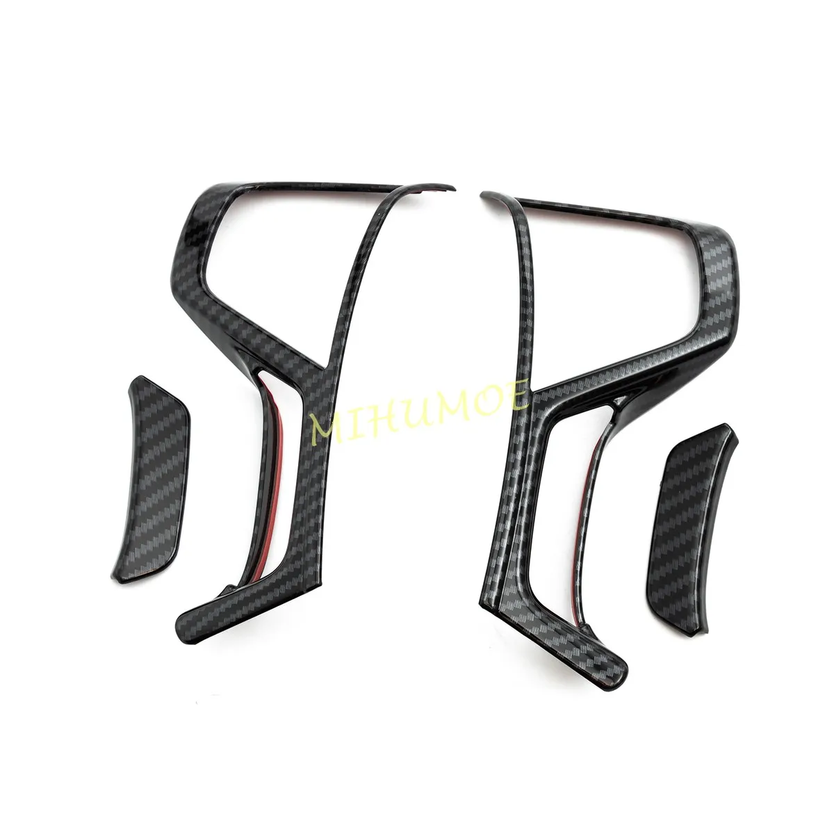 Carbon Fiber Car Steering Wheel Button Frame Trim For 2019-2023 Mitsubishi Pajero Sport Montero Sport L200 Triton