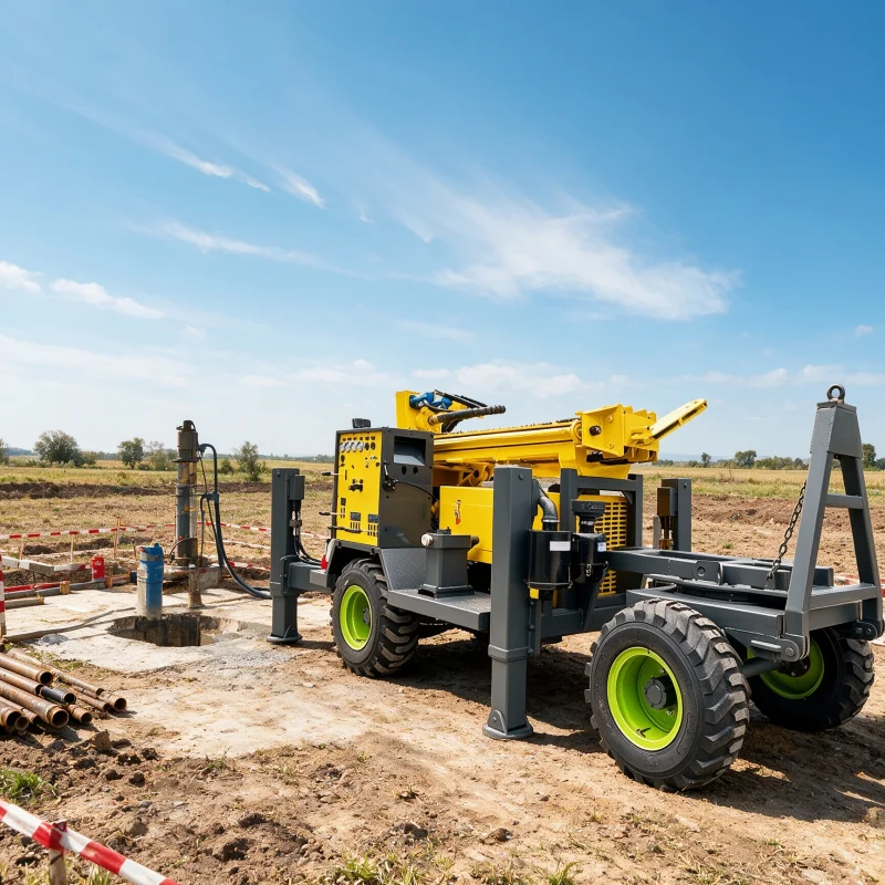 Customized Hydraulic Diesel Wheeled DTH Pneumatic 160M 180M Precise Position High Efficiency Drilling Water Well Drilling Rig