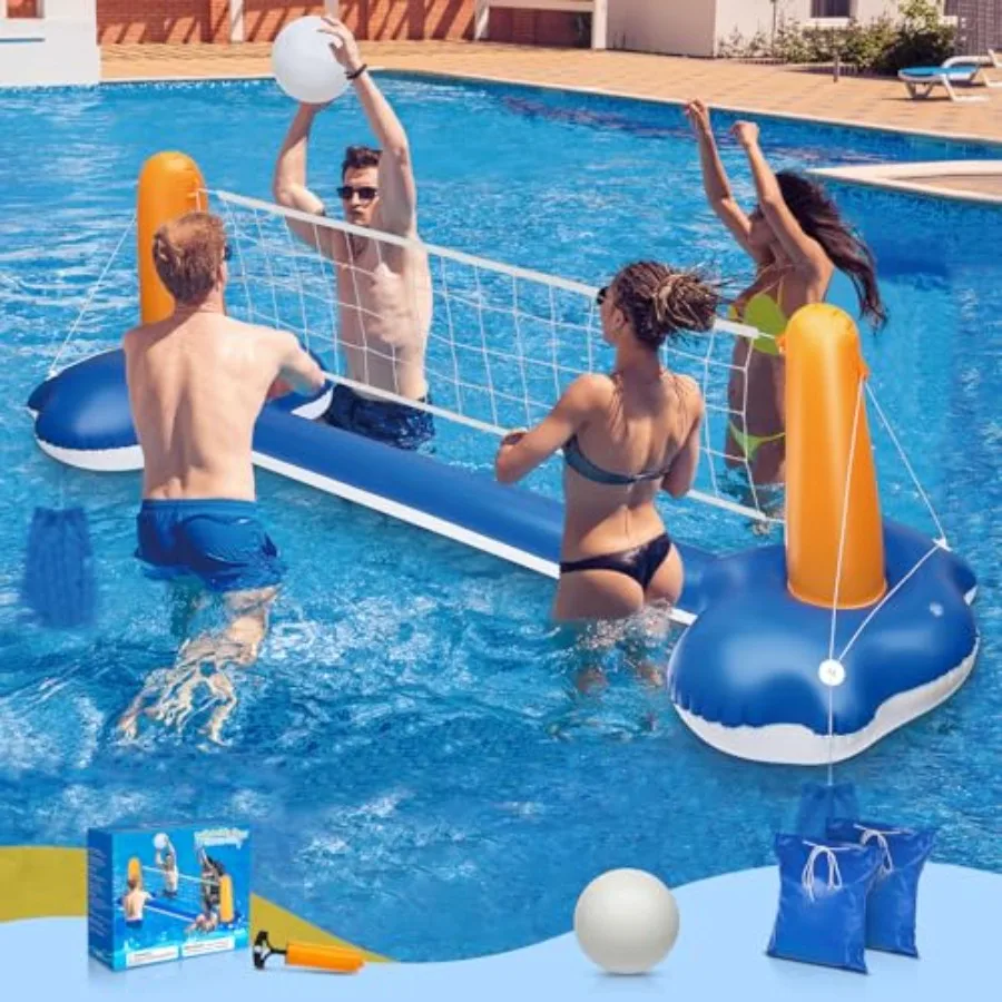 

Net for Inground Above Ground s Complete Game Kit with Water, Pump and Adjustable Net, Outdoor Summer Pool Toys for Adults and