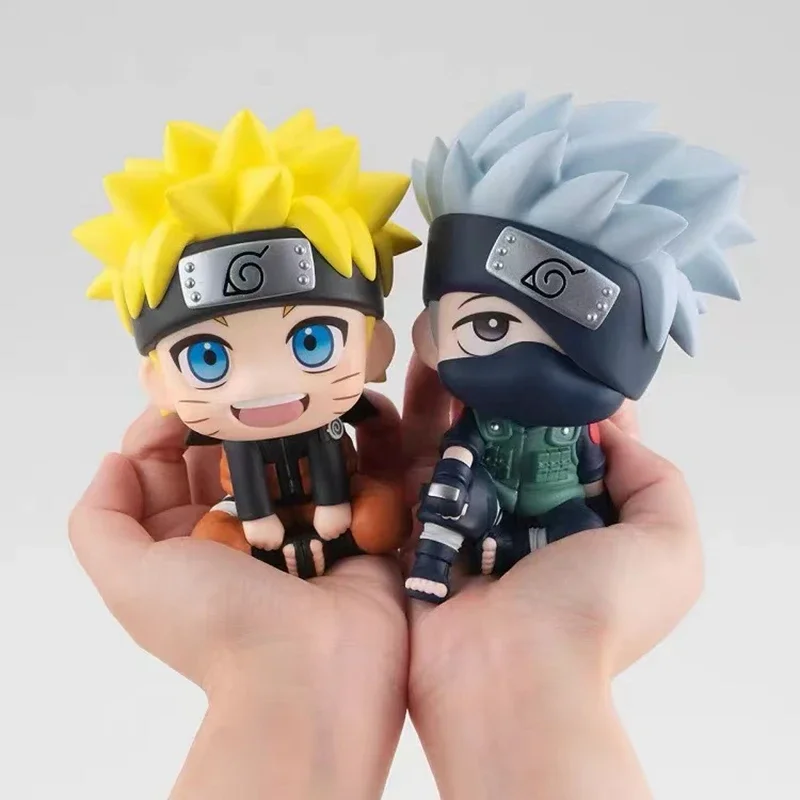 9cm figurka Anime Naruto Naruto Kakashi figurka Q wersja Kawaii Sasuke Itachi figurka zabawka do kolekcjonowania do dekoracji samochodu