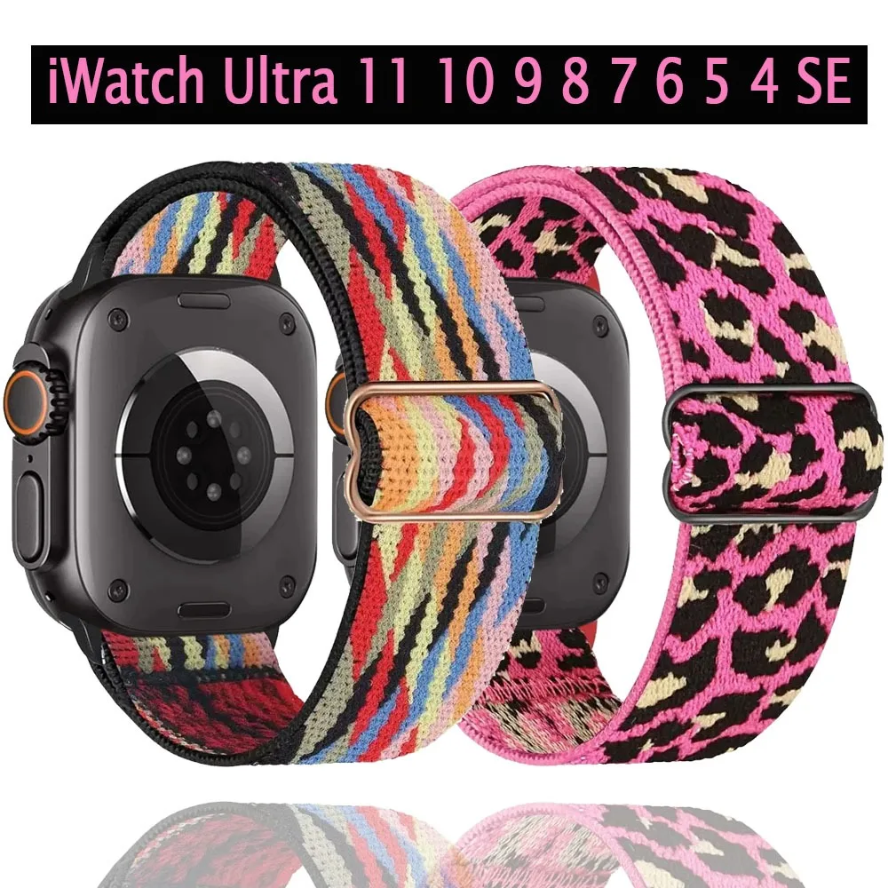Nylon Strap For Apple Watch Ultra 3 49mm 11 10 46mm 42mm Exquisite Fashion Watchband iWatch 9 8 7 6 5 4 SE 45/41/44/40mm Correa