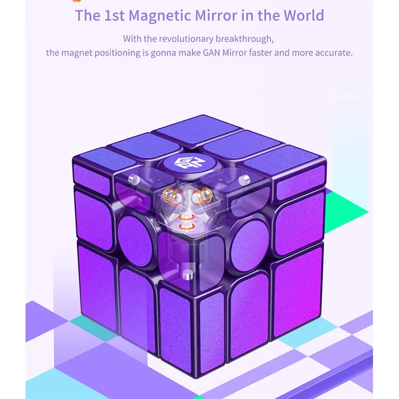 GAN Miroir M UV Magique Magique Vitesse Cube Sans Autocollant Professionnel Fidget Jouets GAN MIROIR M Cubo Magico Puzzle