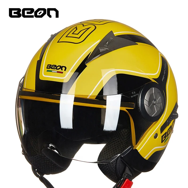 B216 ECE adult double visor removable liner open face motorcycle helmet Motor Biker Cruiser Touring Scooter Pilot Jet Helmets