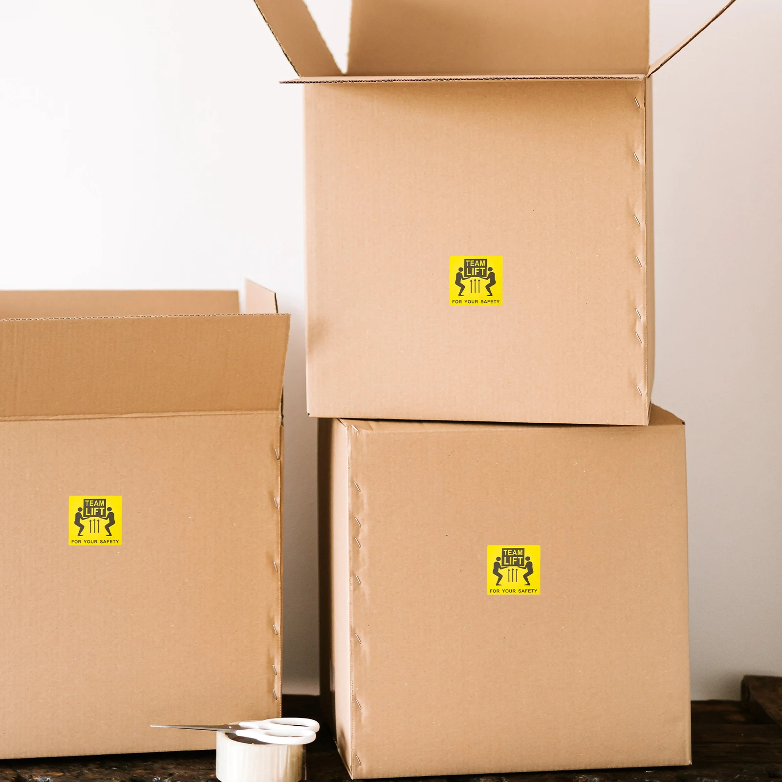 

1pcs Heavy Duty Labels Adhesive Shipping Stickers Moving Boxes Team Lift Heavy Object Caution Logistics Packaging Folder Tags