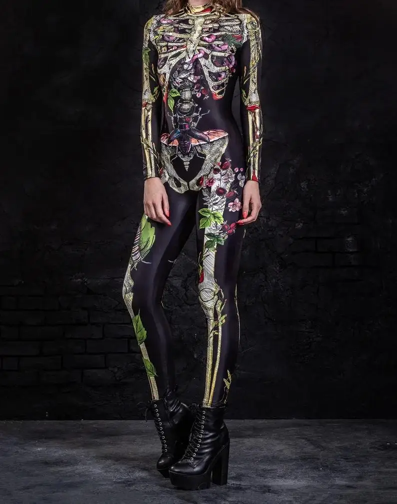 IOOTIANY 3D-Druck Roboter Punk Jumpsuit Catsuit Sexy Damen Cosplay Kostüme Zentai Halloween Bodysuit 2026 – Detail 11