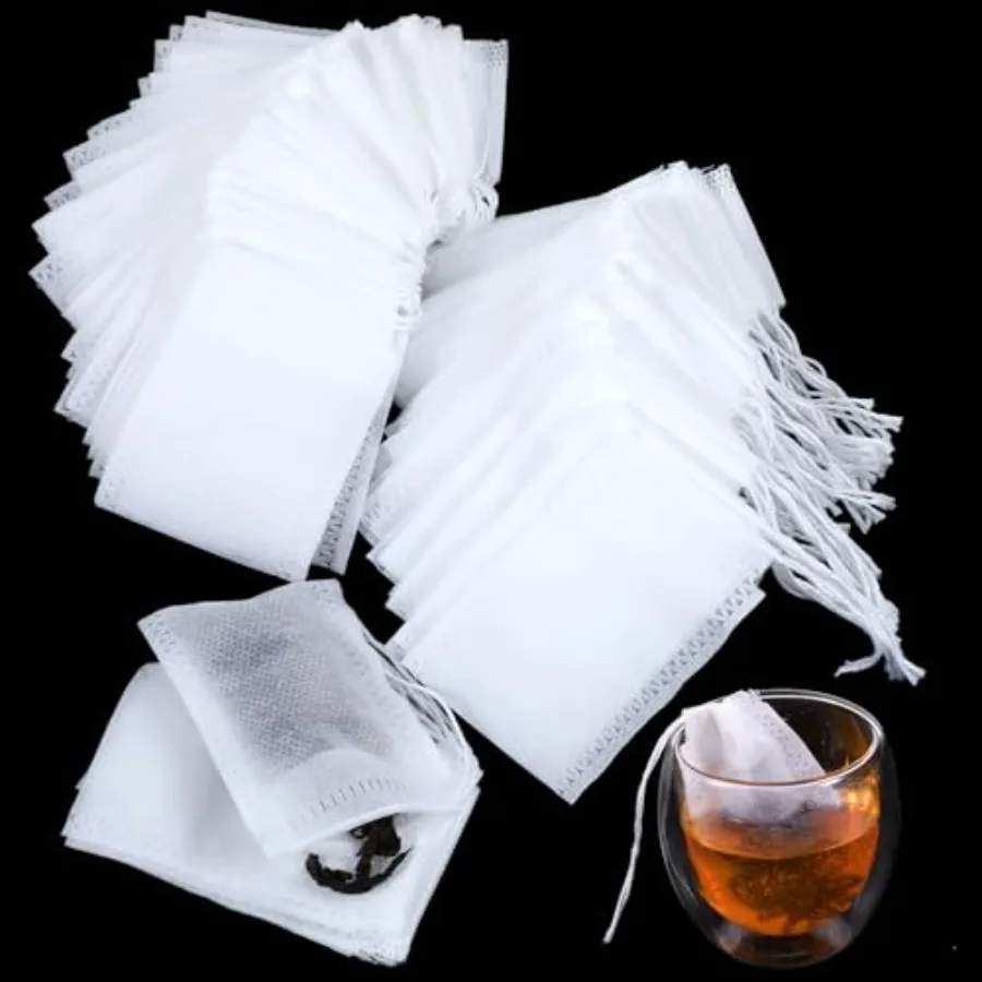 2000 قطعة أكياس تصفية الشاي أكياس تصفية الشاي القابل للتصرف لشاي أوراق فضفاضة الرباط كيس شاي فارغ أكياس القهوة مرشحات السائبة B