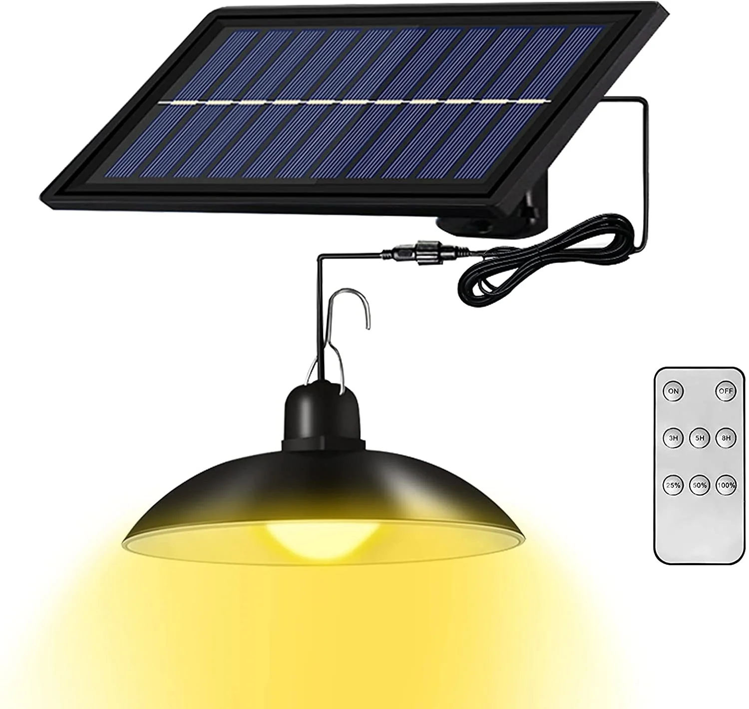 Led Solar Pendant Barn Light Bulb Outdoor Wateroof Sunlight Powerfull Energy Heat Beacon Lamp Indoor Chicken Coop Shed Lantern