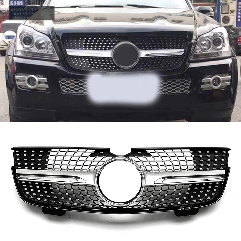 Front Grille Grill For Mercedes Benz GL Class X164 GL350 GL450 GL500 GL550 2007 2008 2009 Tuning ABS Grills