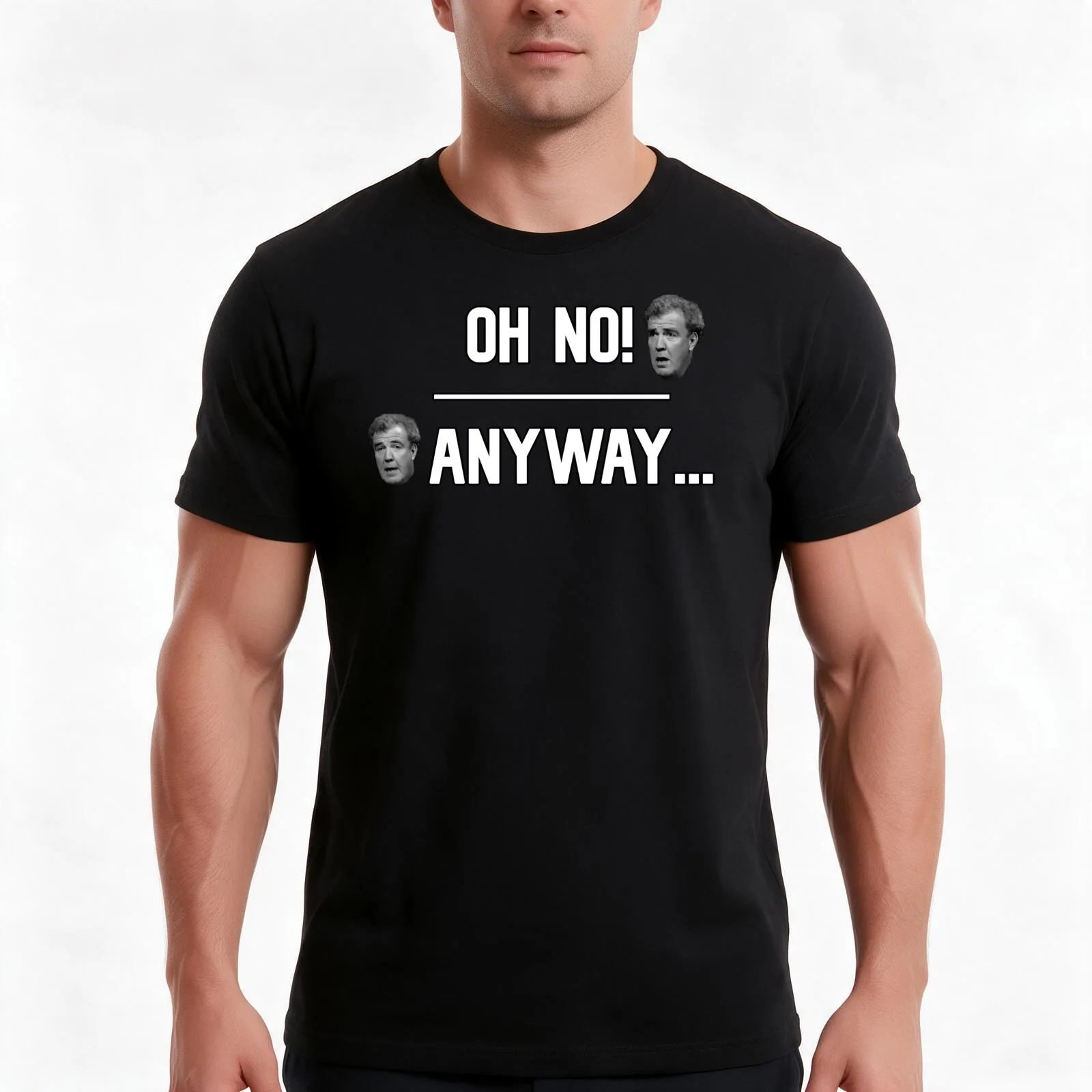 Oh No! Anyway... w. Clarkson T-Shirt Summer Casual Cotton Tee Oversized Streetwear Tops Vintage Graphic Print 100% Cotton