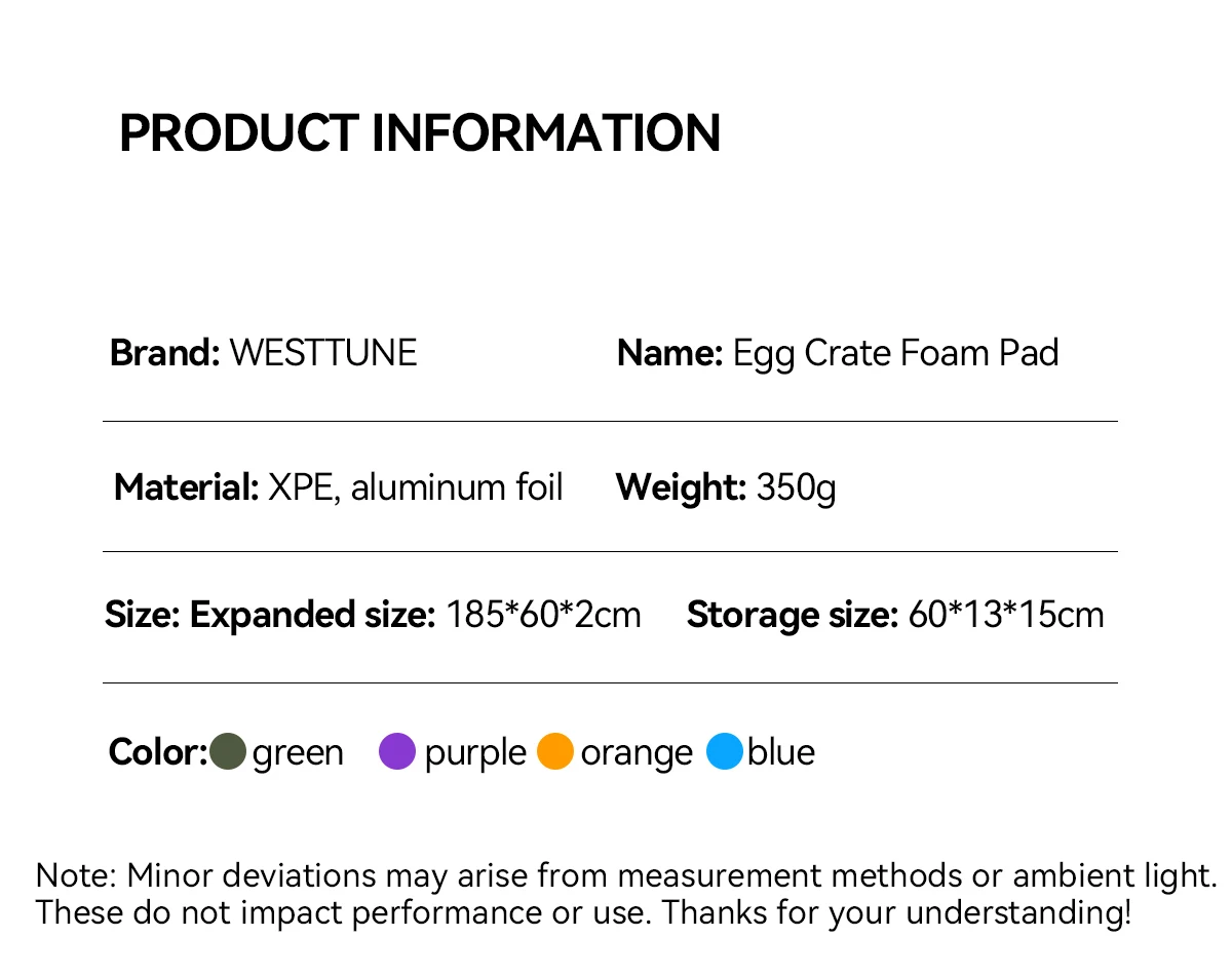 WESTTUNE Aluminiumfolie Eierkarton-Schlafmatte Tragbare Faltbare Isolierte Campingmatte Feuchtigkeitsbeständige Isoliermatte zum Wandern – Detail 11