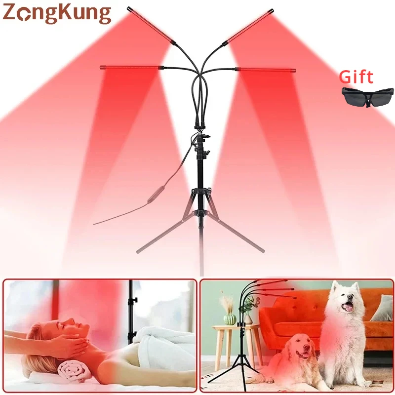 

150LEDs 660nm&850nm Red Light Therapy Lamp Reduce Muscle Soreness Physical Therapy Infrared Lamp Anti-Wrinkle Beauty Health Lamp