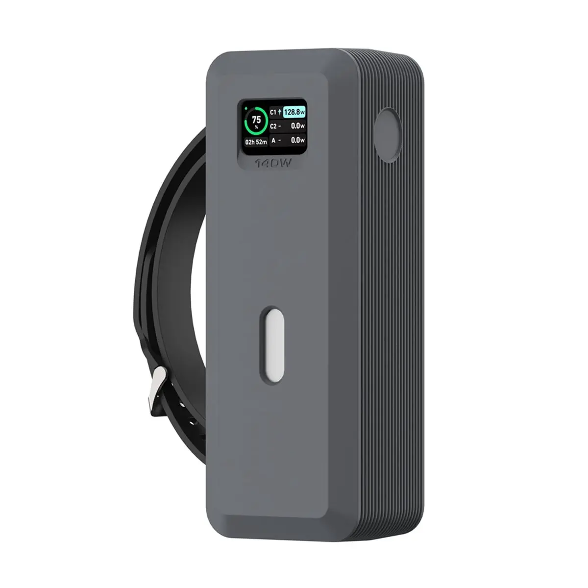 T1384C Tools- Silicone Protective Case for 737 Power Bank 24,000mAh with SD/SIM Card Slot, 1/4-Inch Nut Hole, Handle Gray