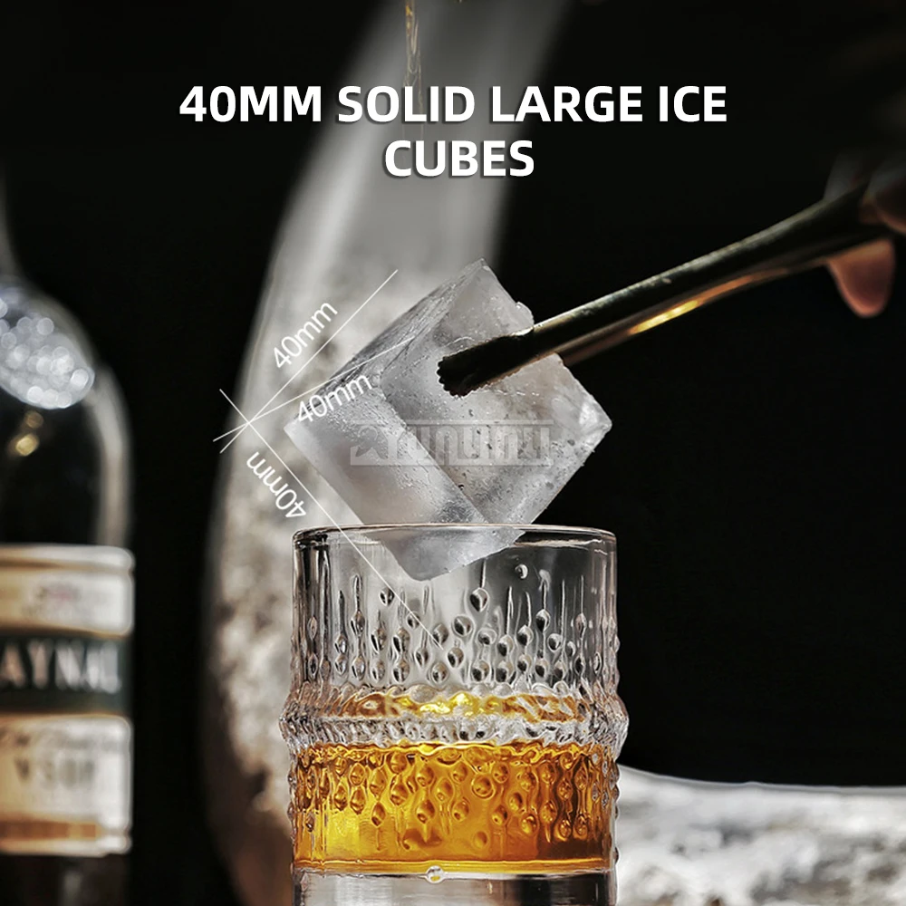 2025 40Mm Mesin Pembuat Es Besar Pembuat Es Batu Listrik Portabel Otomatis Pembuat Es Komersial Kualitas Tinggi HZB-25Plus