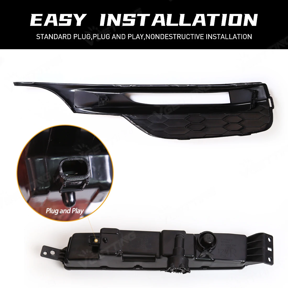 Car Light For Honda Accord Sedan 2016 2017 2018 2019 2020 DRL Fog Lamp Front Bumper Headlights with Cover Car Accessories 12V view 4