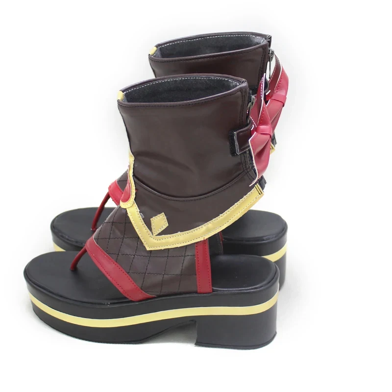 

KK56Game Genshin Impact Kuki Shinobu Brown Japanese Boot Women Cosplay Shoes Halloween Party.OJ